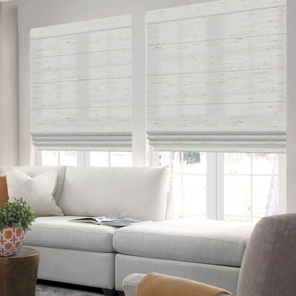 Kincmo Motorized Light Filtering Roman Shades 75% Blackout - Linen