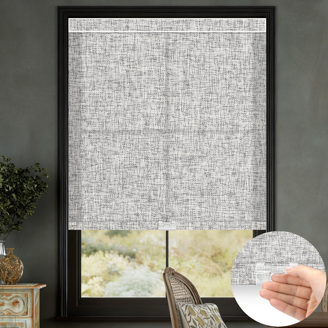 Kincmo Cordless Light Filtering Roller Shades 75% Blackout - Mist