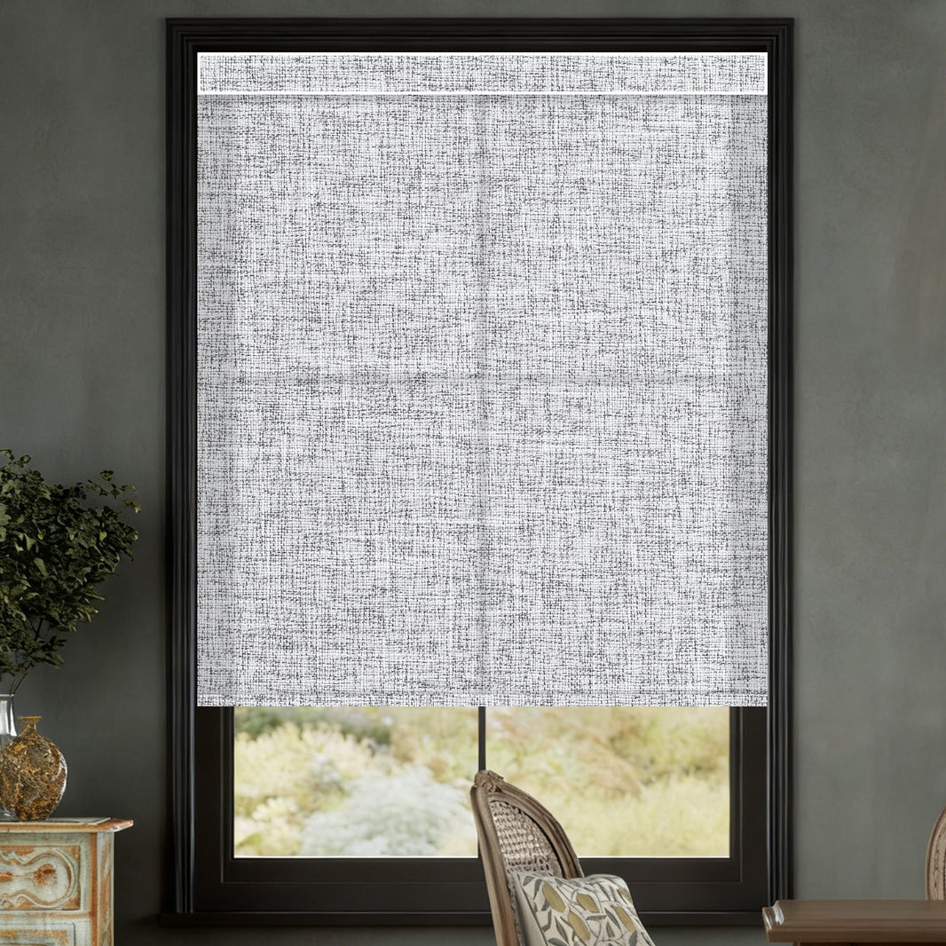 Kincmo Motorized Light Filtering Roller Shades 75% Blackout - Mist
