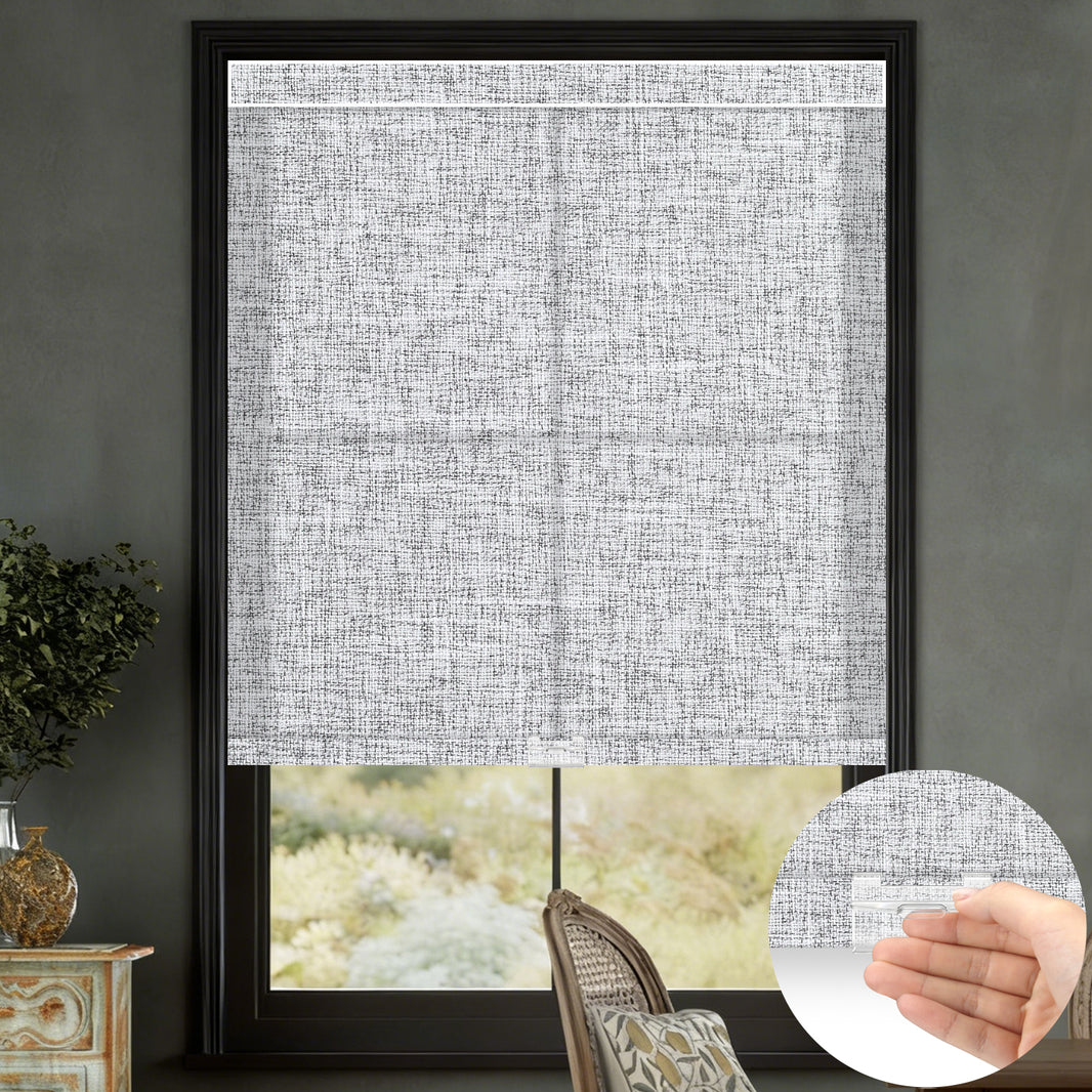 Kincmo Cordless Light Filtering Roller Shades 75% Blackout - Mist