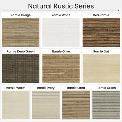 Kincmo Motorized Woven Wood Shades 50%/70%/100% Blackout - Natural Rustic