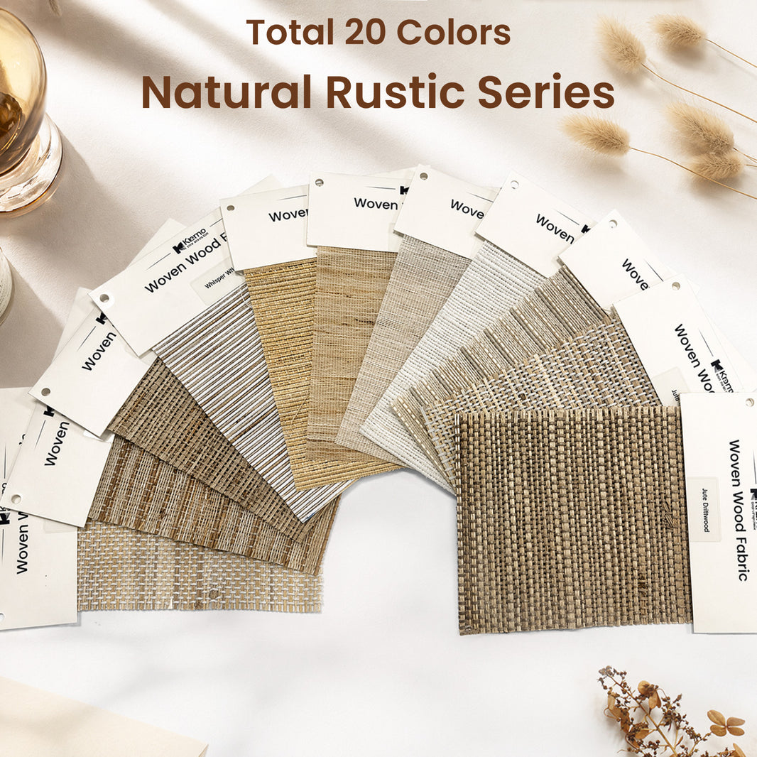 Kincmo Woven Wood Shade Fabric Swatches