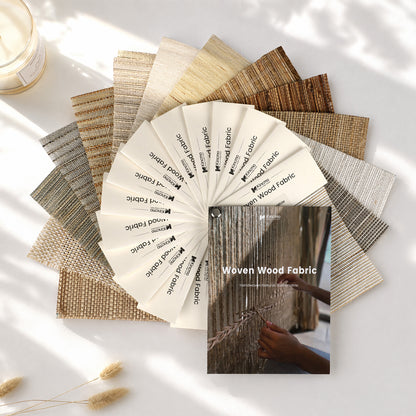 Kincmo Woven Wood Shade Fabric Swatches - Natural Rustic