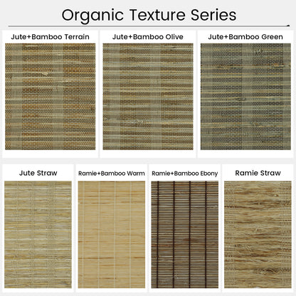 Kincmo Woven Wood Shade Fabric Swatches - Organic Texture