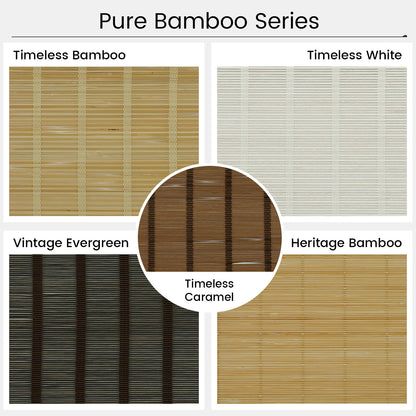 Kincmo Motorized 100% Bamboo Shades 50%/70%/100% Blackout - Pure Bamboo
