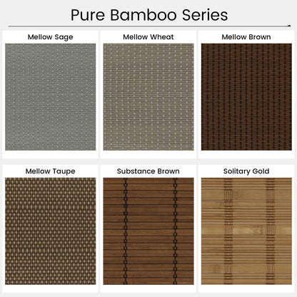 Kincmo Motorized 100% Bamboo Shades 50%/70%/100% Blackout - Pure Bamboo