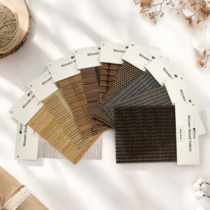 Kincmo Woven Wood Shade Fabric Swatches - Pure Bamboo