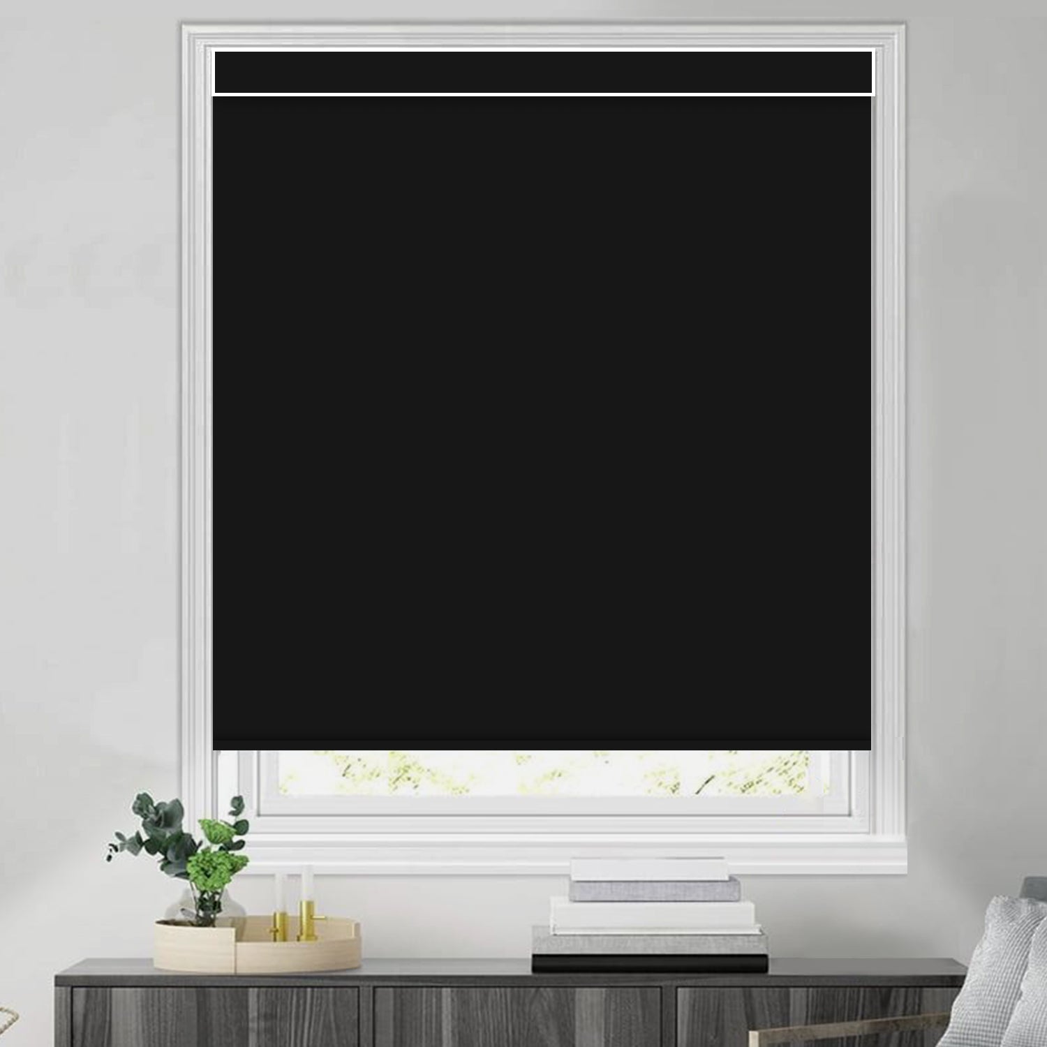 ソマビト　NICE BLACK Pure White & Cream & Grey & Black Blackout Motorized Shades | Kincmo