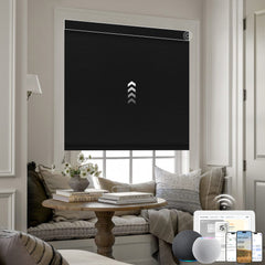 Kincmo Motorized Roller Shades 100% Blackout - Pure