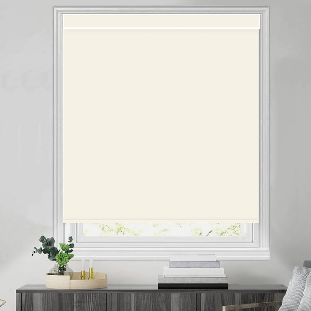 Kincmo Motorized Roller Shades 100% Blackout - Pure