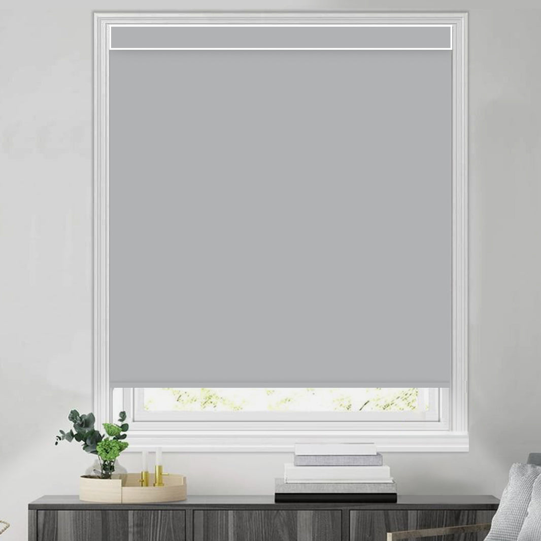 Kincmo Motorized Roller Shades 100% Blackout - Pure