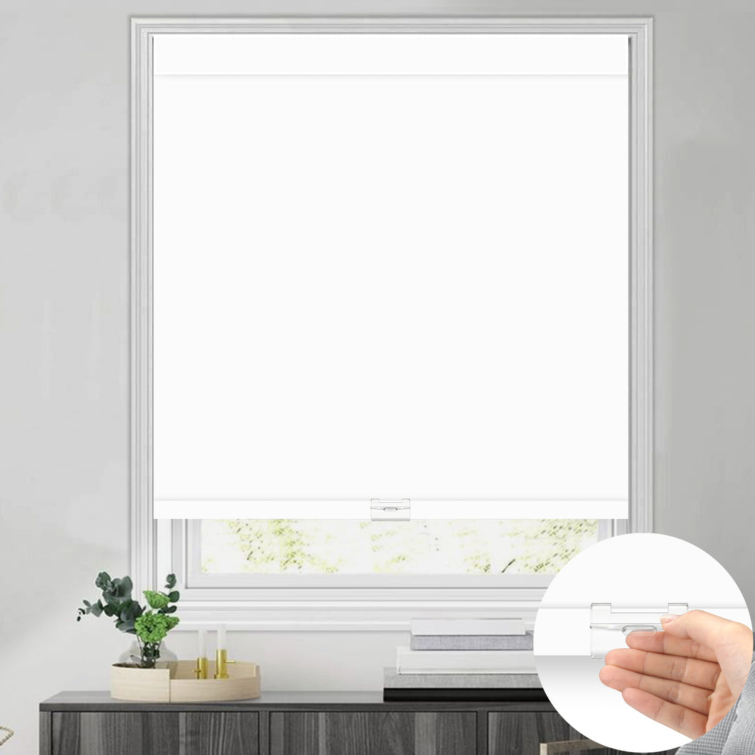 Kincmo Cordless Roller Shades 100% Blackout - Pure