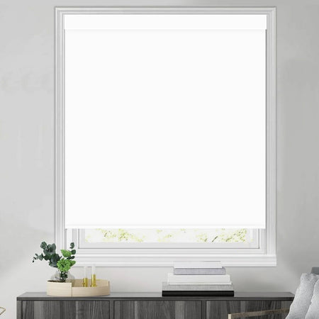 Kincmo Motorized Roller Shades 100% Blackout - Pure