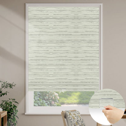Kincmo Cordless Woven Wood Shades 50%/70%/100% Blackout - Designer
