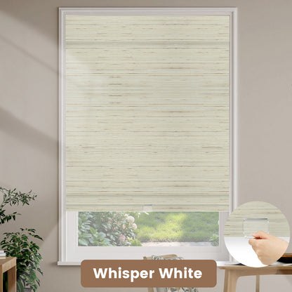 Kincmo Cordless Woven Wood Shades 50%/70%/100% Blackout - Designer