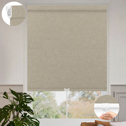 Kincmo No Drill Cordless Roller Shades 100% Blackout - Classic