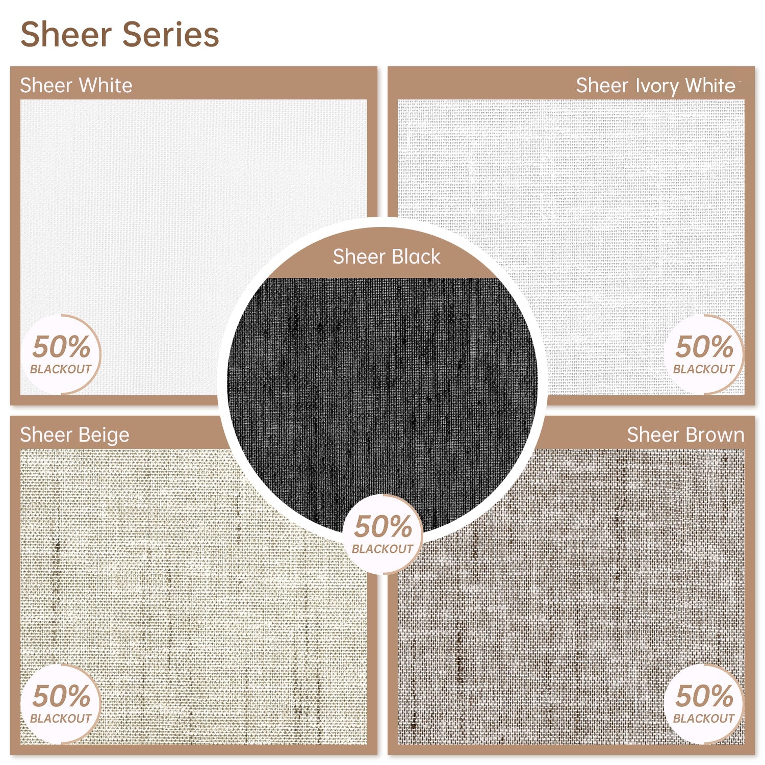 Kincmo Light Filtering Roller Fabric Swatches