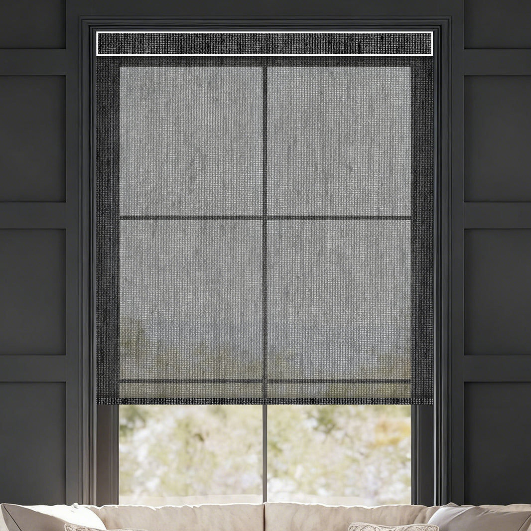 Kincmo Motorized Light Filtering Roller Shades 50% Blackout - Sheer