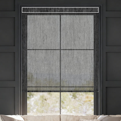 Kincmo Motorized Light Filtering Roller Shades 50% Blackout - Sheer