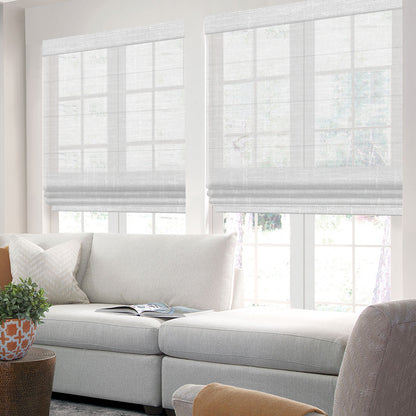 semi sheer roman shades