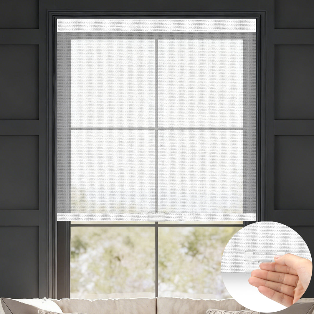 Kincmo Cordless Light Filtering Roller Shades 50% Blackout - Sheer