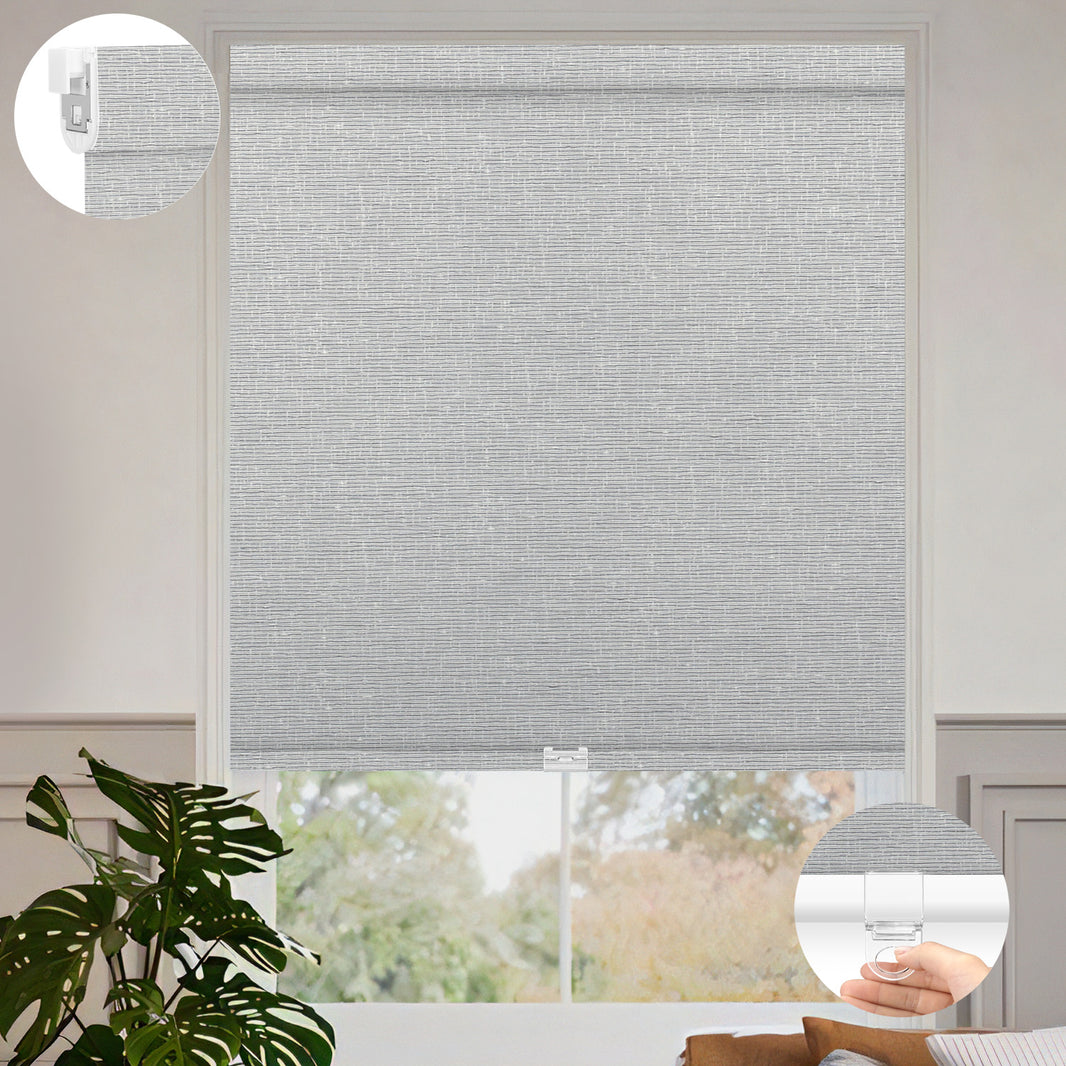 Kincmo No Drill Cordless Roller Shades 100% Blackout - Classic