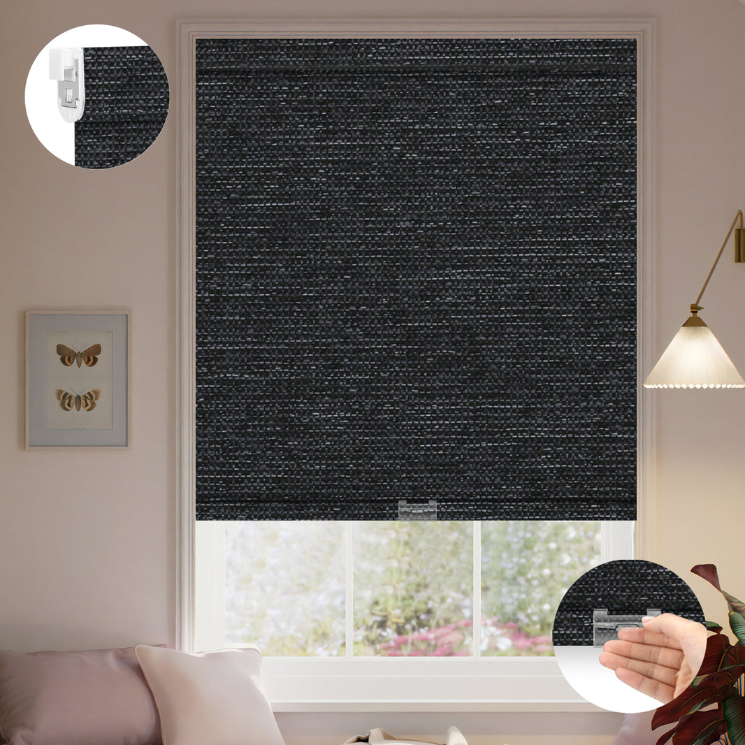 Kincmo No Drill Cordless Roller Shades 100% Blackout - Starscape