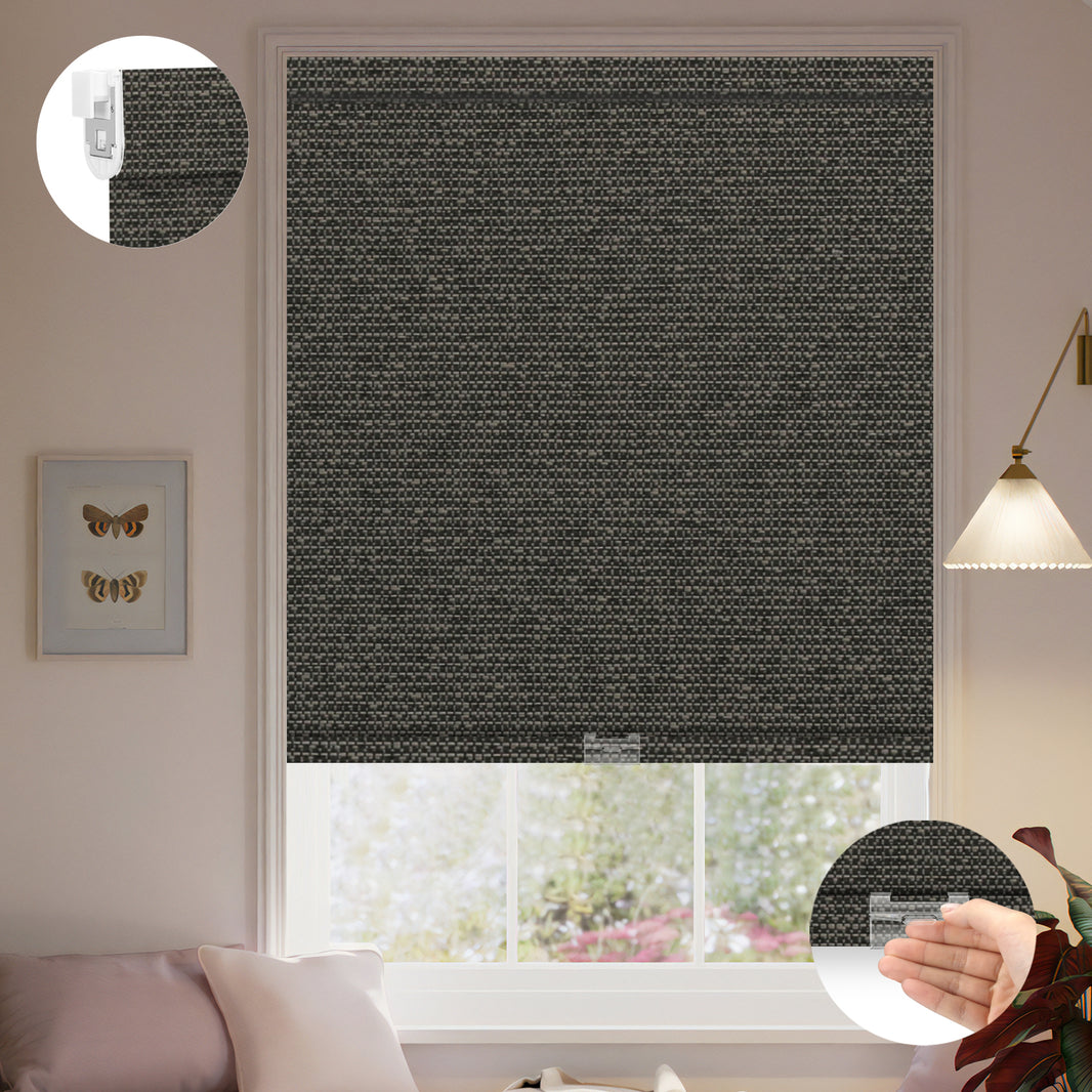 Kincmo No Drill Cordless Roller Shades 100% Blackout - Starscape