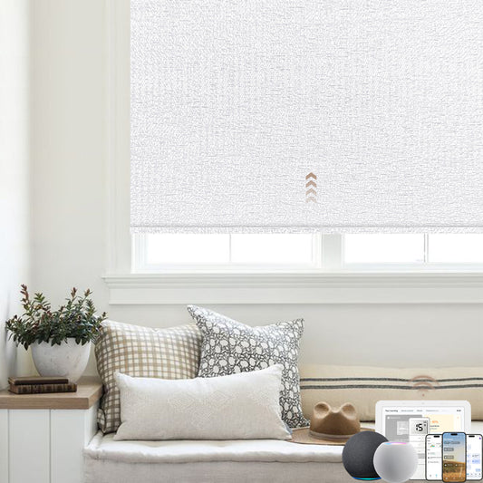 Kincmo No Drill Motorized Roller Shades 100% Blackout - Starscape