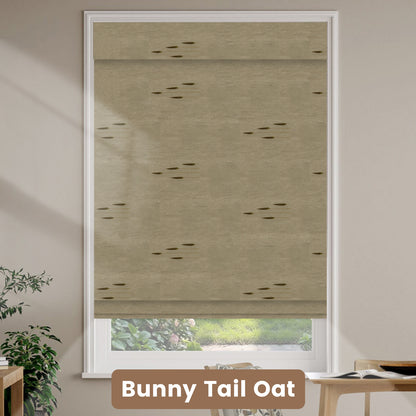 Kincmo Natural Jute Motorized Woven Wood Shades 50%/70%/100% Blackout - Designer