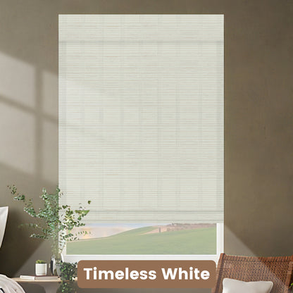 Kincmo Motorized 100% Bamboo Shades 50%/70%/100% Blackout - Pure Bamboo
