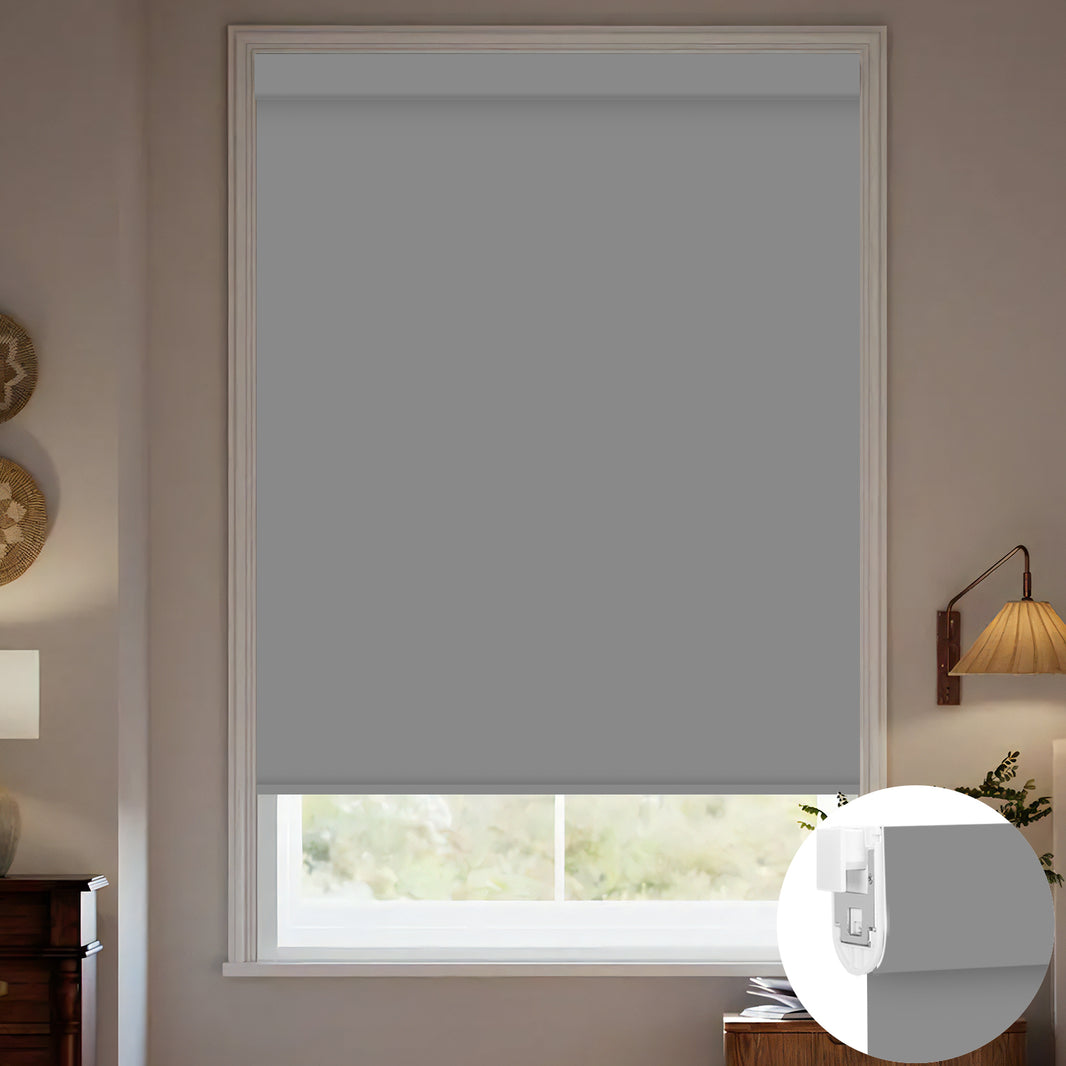 vinyl grey no drill blinds