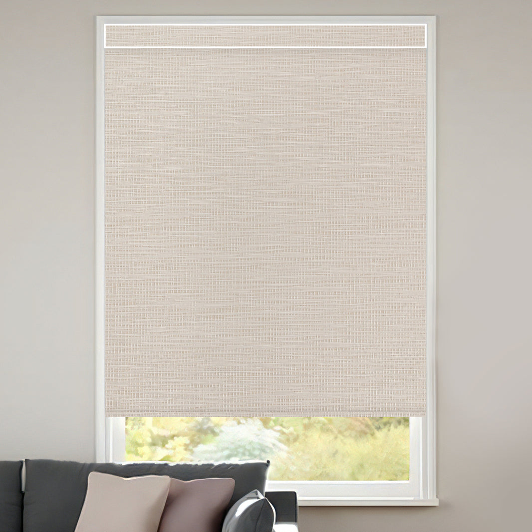 Kincmo Motorized Roller Shades 100% Blackout - Weave