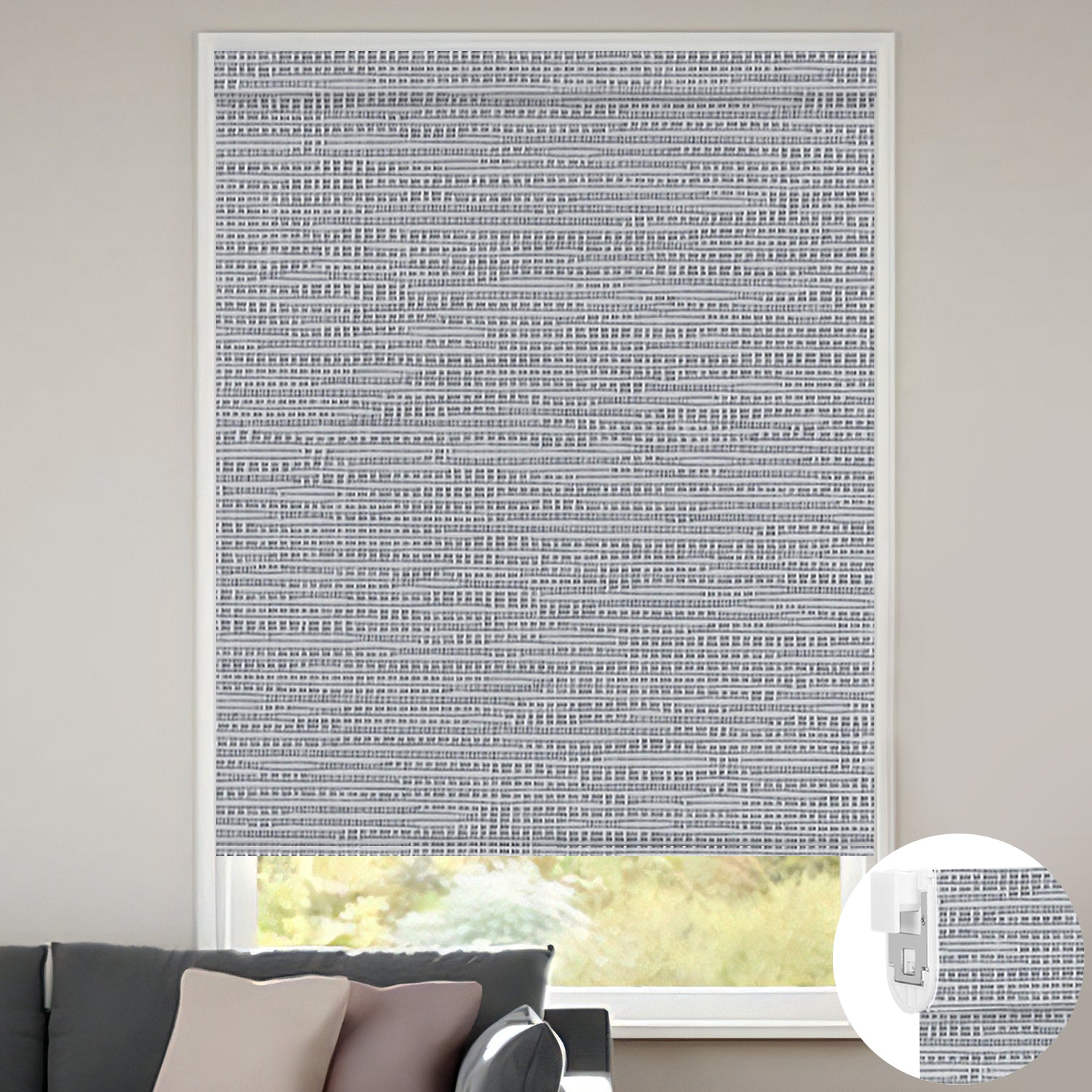 weave style no drill blinds