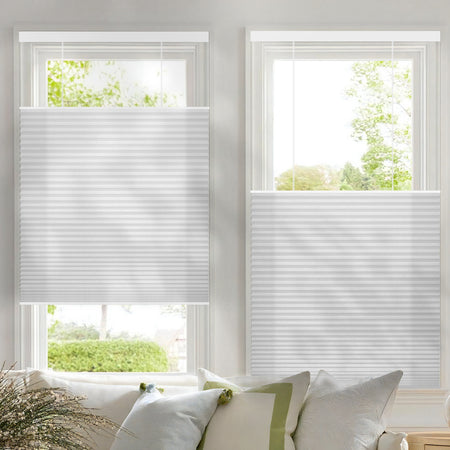 Kincmo Motorized Light Filtering Top Down Bottom Up Cellular Shades | Double Cell