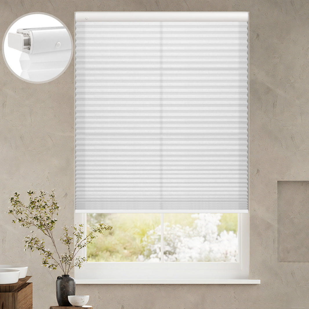Kincmo No Drill Cellular Shades, Motorized Light Filtering