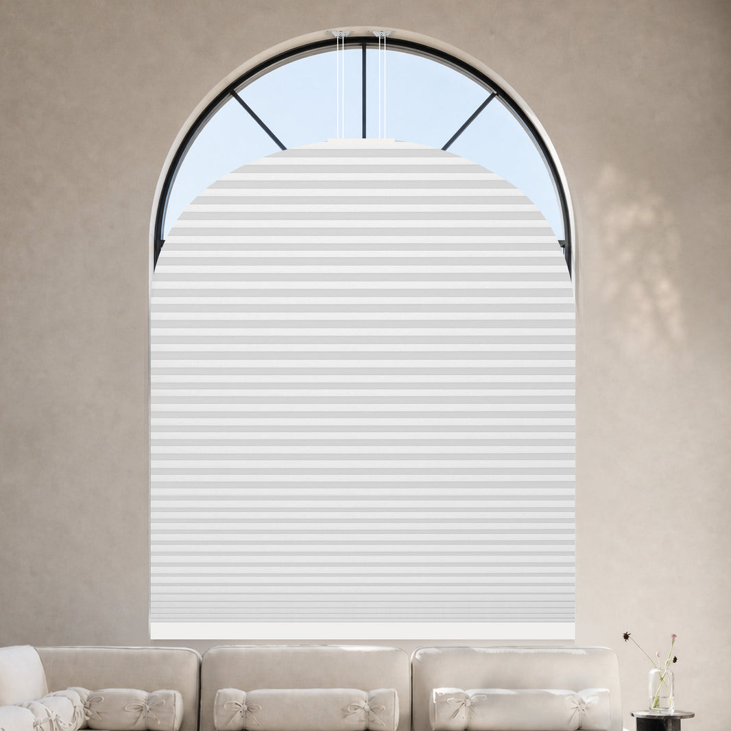 Kincmo Motorized Elongated Arched Cellular Shades