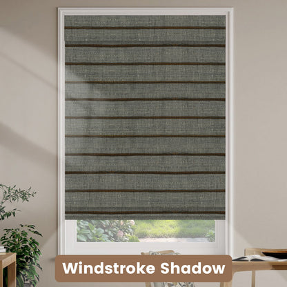Kincmo Motorized Natural Woven Wood Shades 50%/70%/100% Blackout - Designer