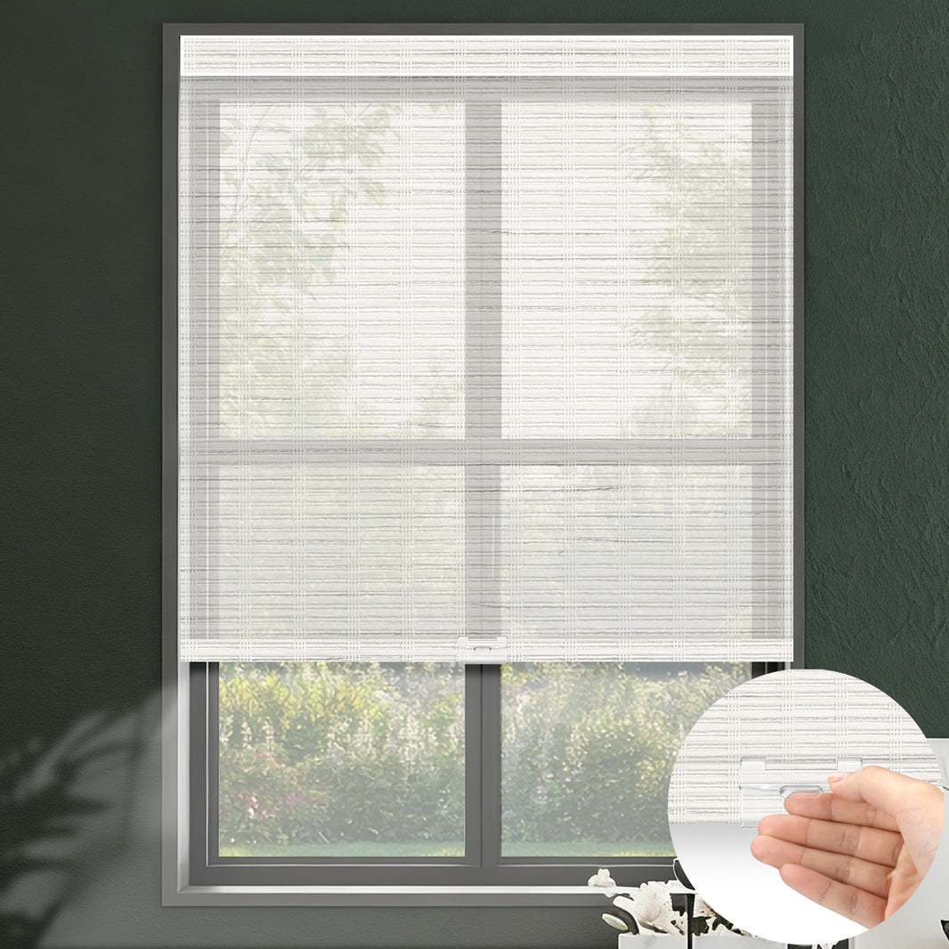 Kincmo Cordless Light Filtering Roller Shades 50% Blackout - Woven