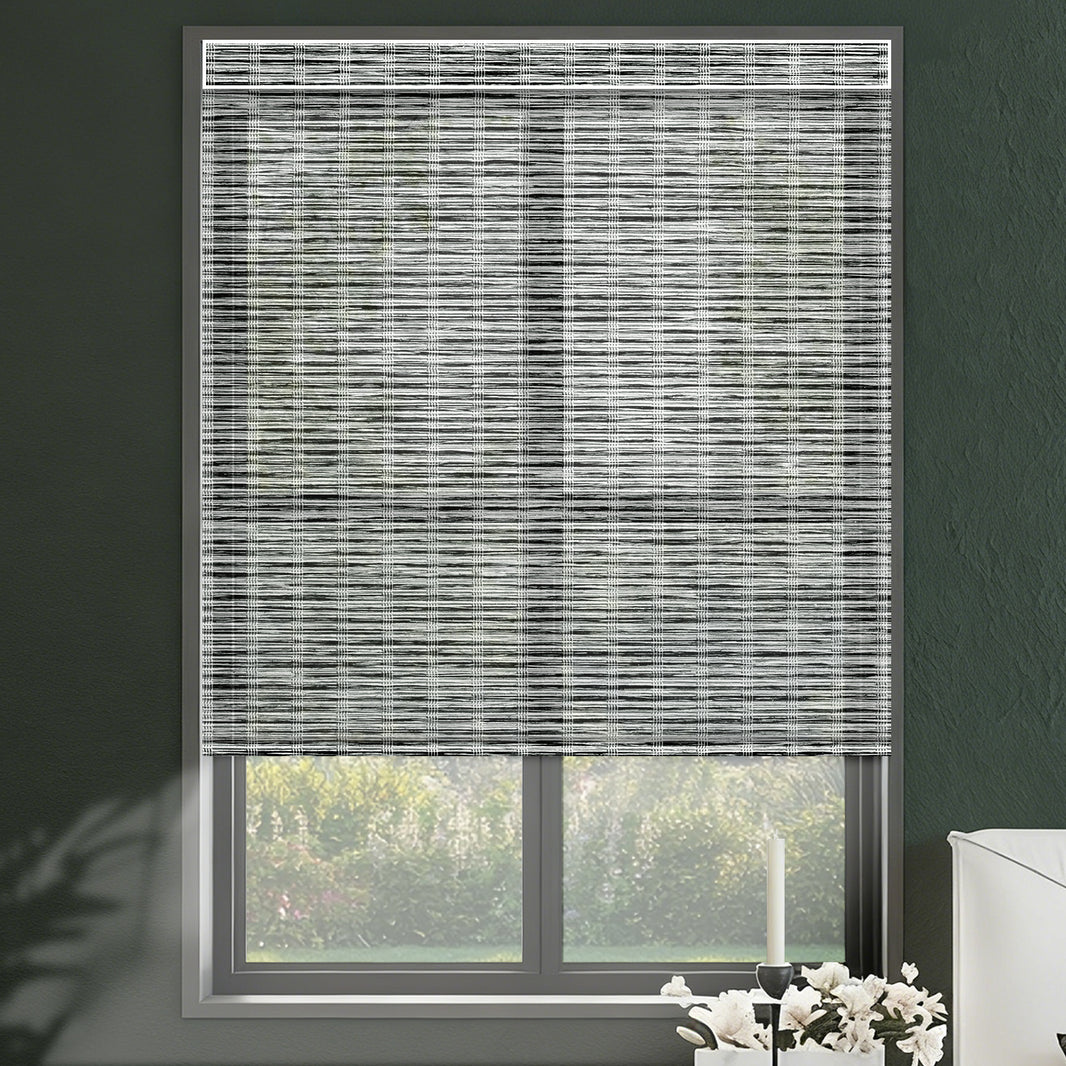 Kincmo Motorized Light Filtering Roller Shades 50% Blackout - Woven