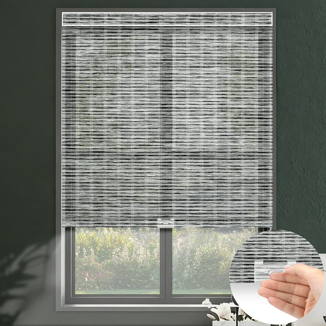 Kincmo Cordless Light Filtering Roller Shades 50% Blackout - Woven