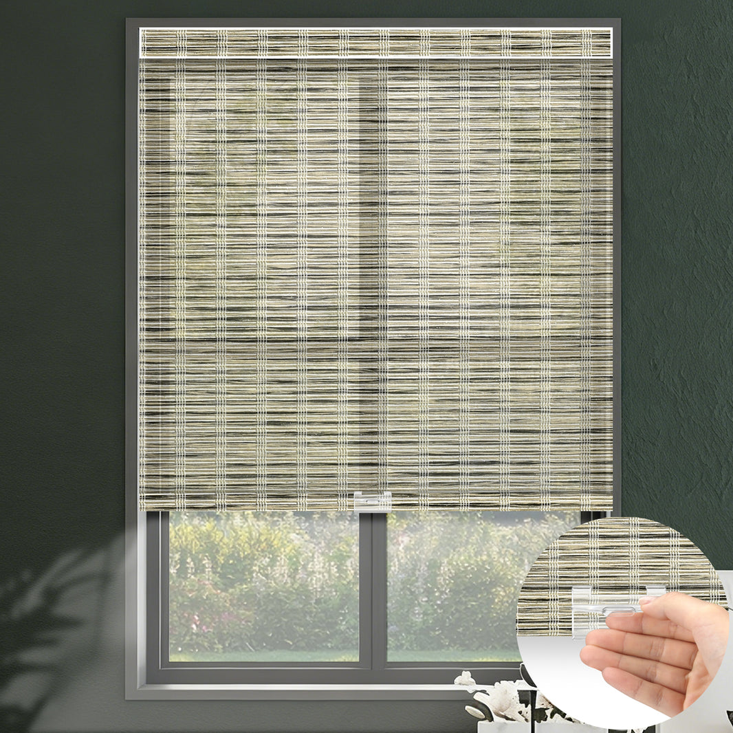 Kincmo Cordless Light Filtering Roller Shades 50% Blackout - Woven