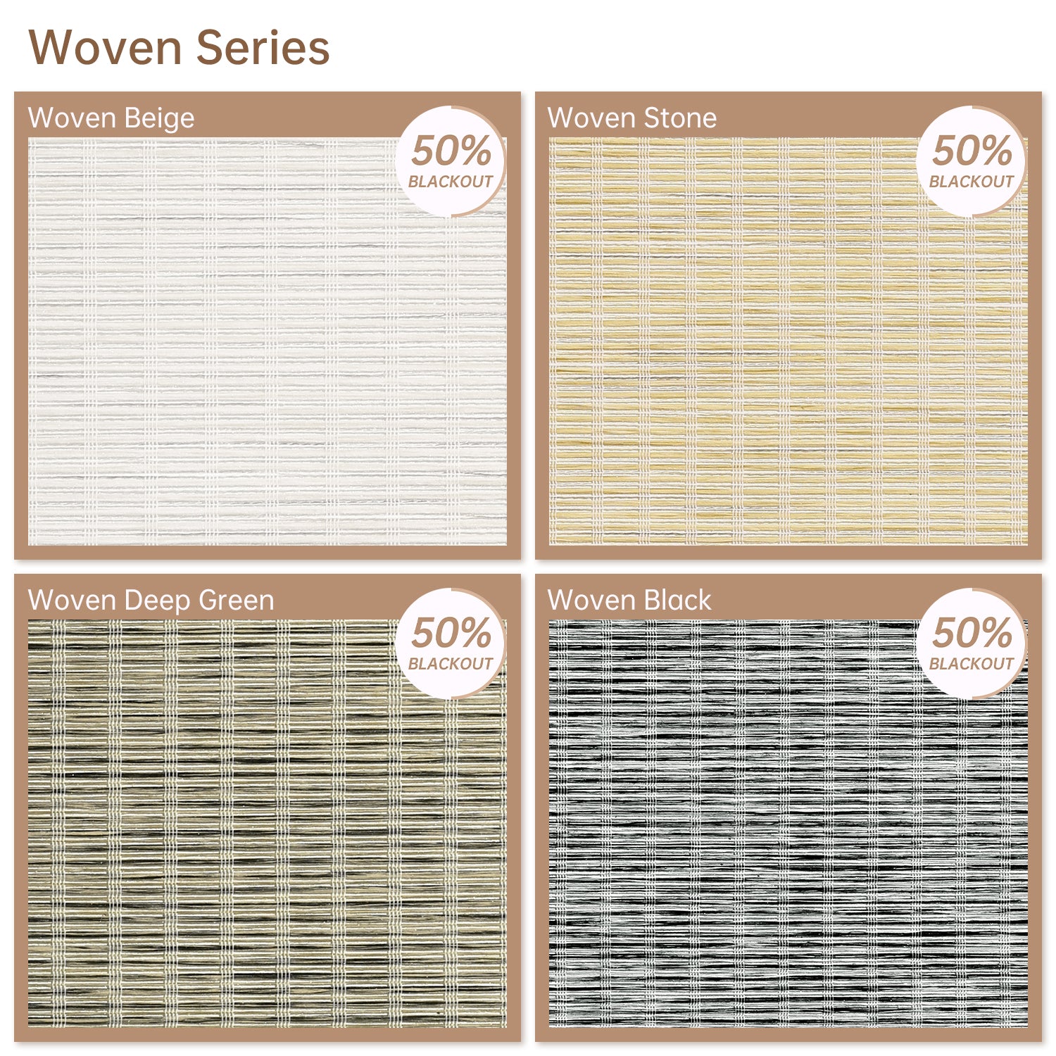 Kincmo Light Filtering Roller Fabric Swatches