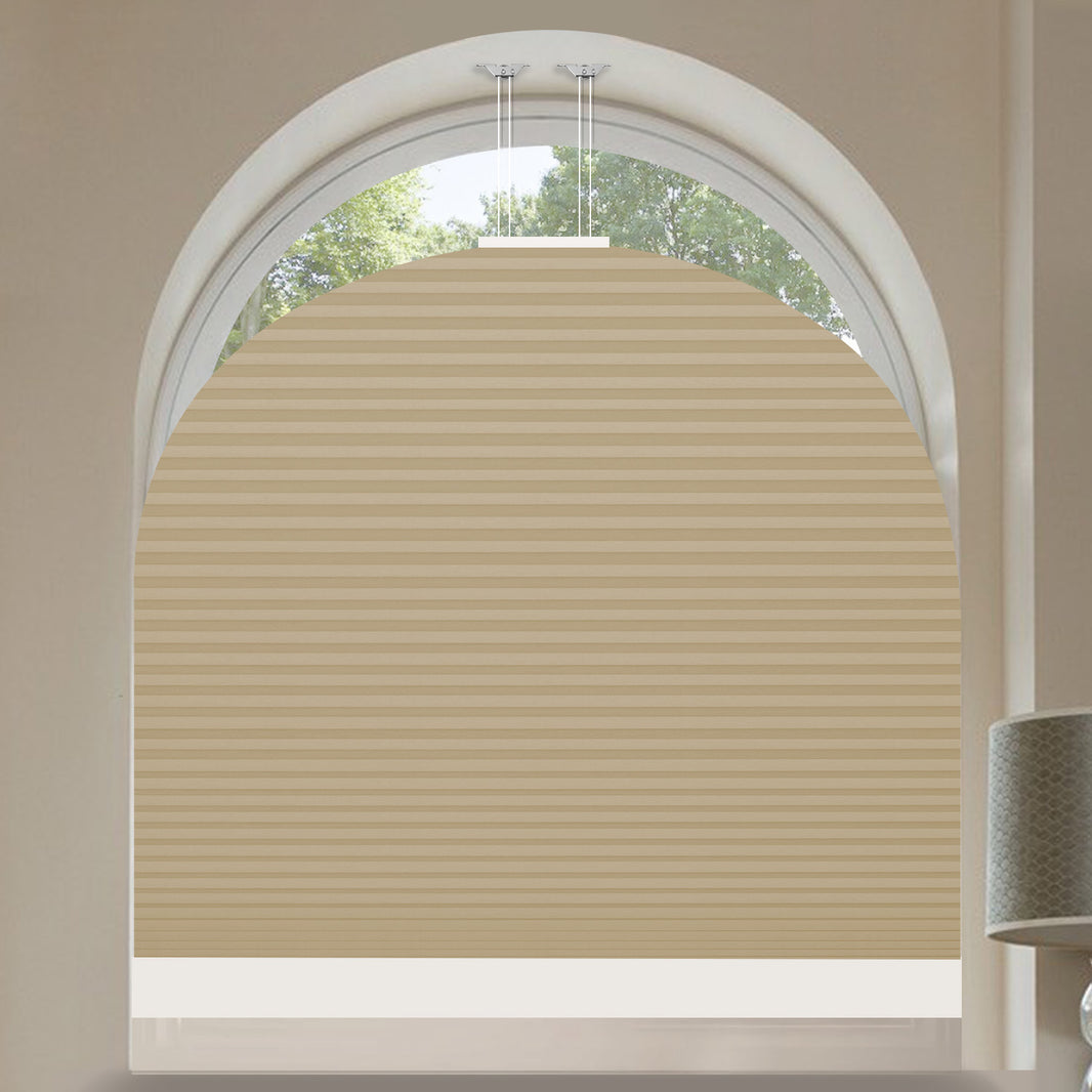 Kincmo Motorized Elongated Arched Cellular Shades