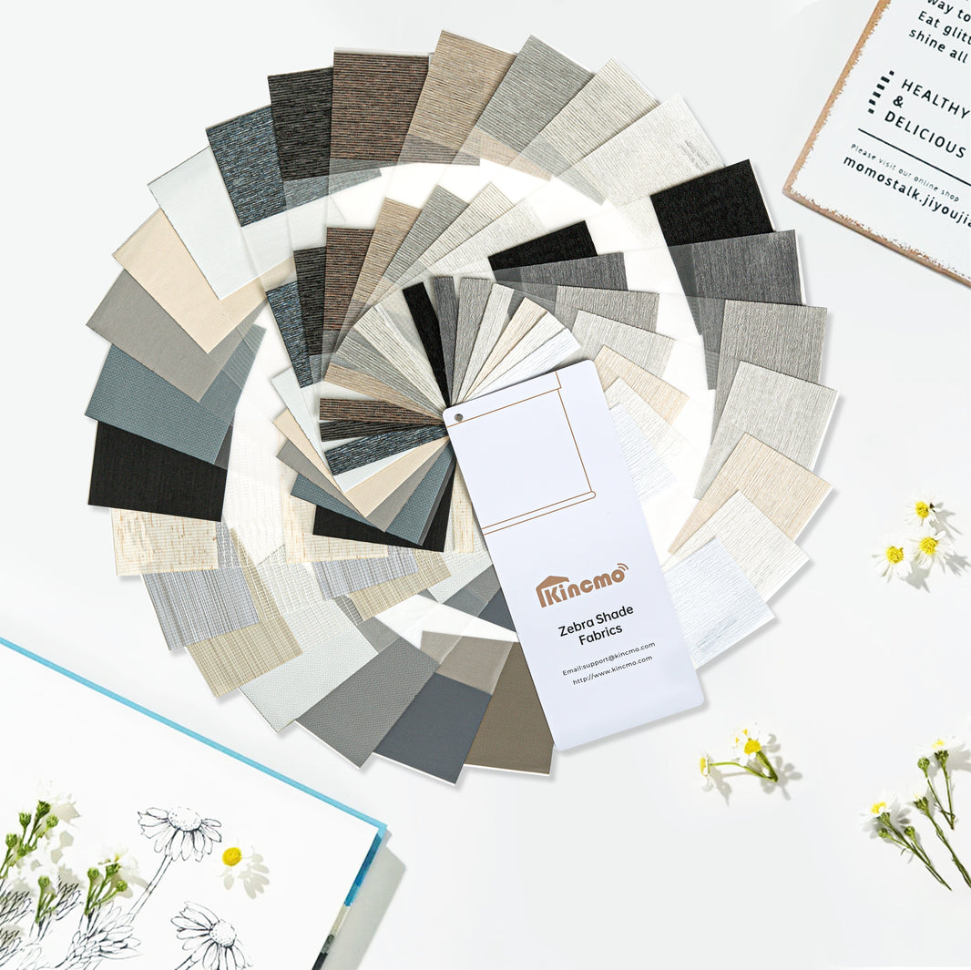 kincmo zebra shade fabric swatches