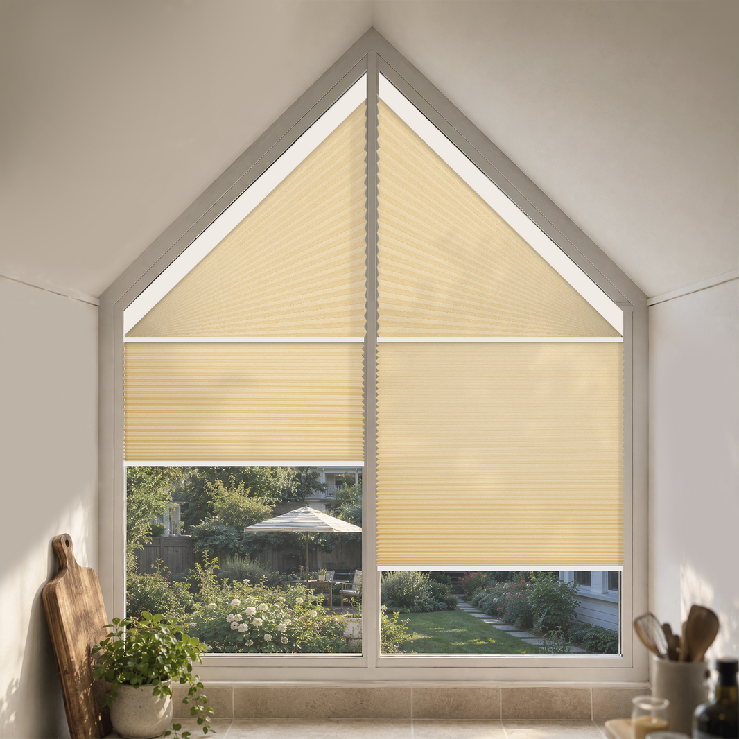 Kincmo Motorized Trapezoid Cellular Shades