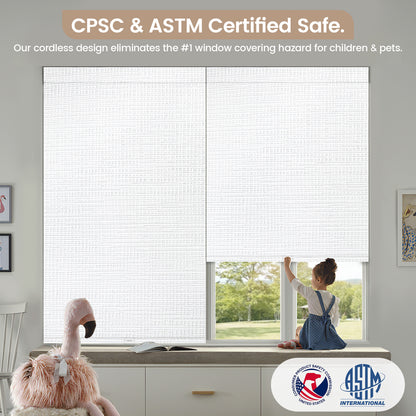 Kincmo Cordless 100% Blackout Roller Shades - Weave