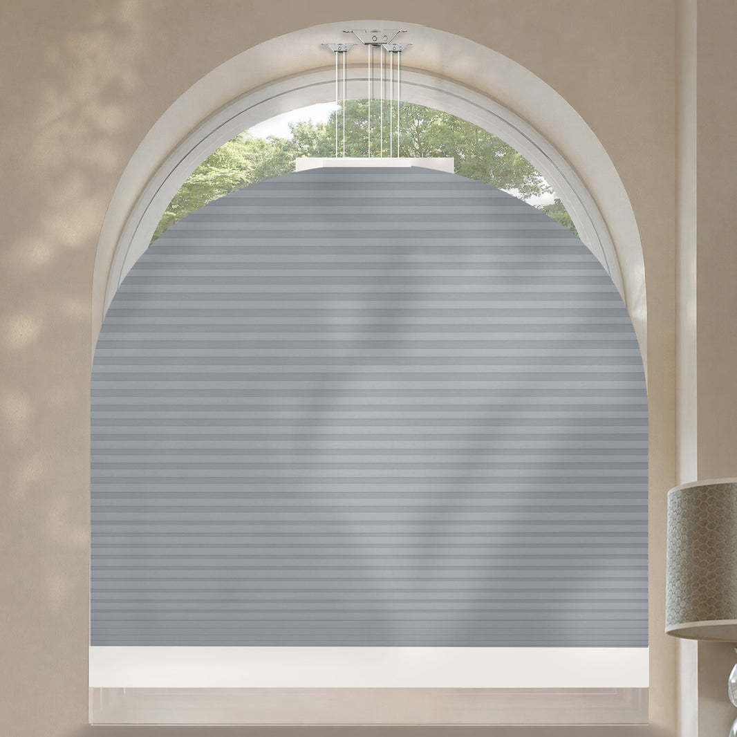 Kincmo Motorized Elongated Arched Cellular Shades