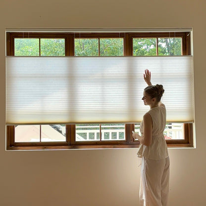 Kincmo Motorized Light Filtering Top Down Bottom Up Cellular Shades