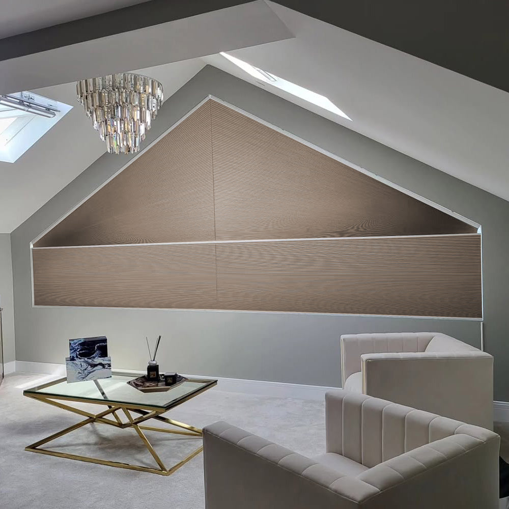 Kincmo Motorized Trapezoid Cellular Shades